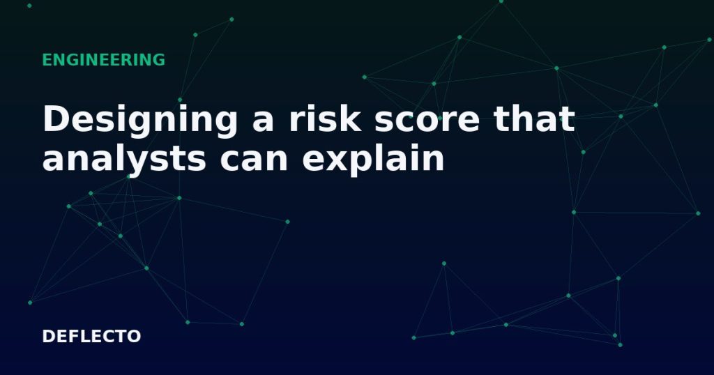 Designing a risk score that analysts can explain