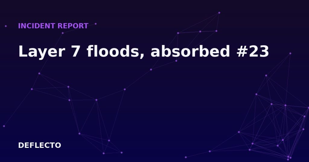 Layer 7 floods, absorbed #23