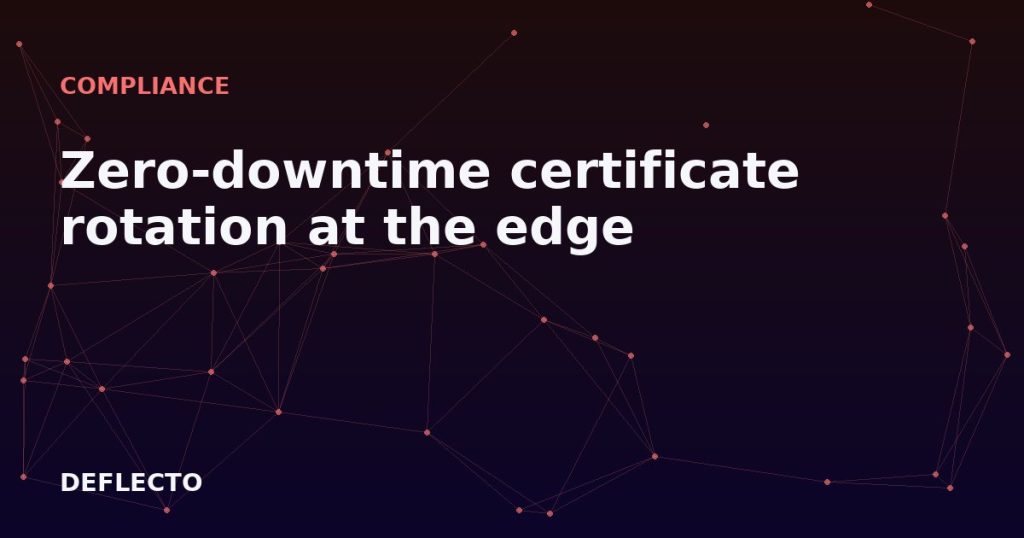 Zero-downtime certificate rotation at the edge