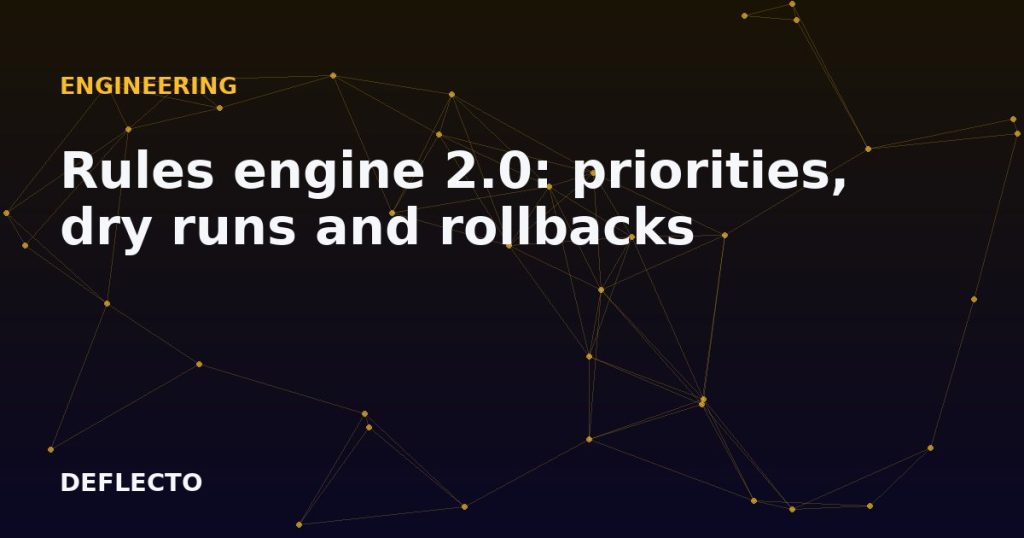 Rules engine 2.0: priorities, dry runs and rollbacks