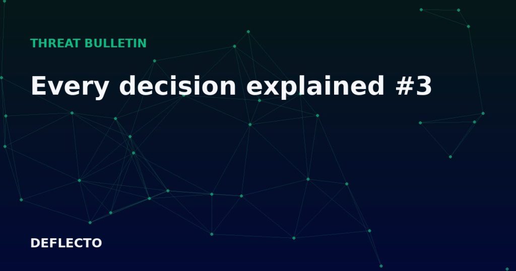 Every decision explained #3