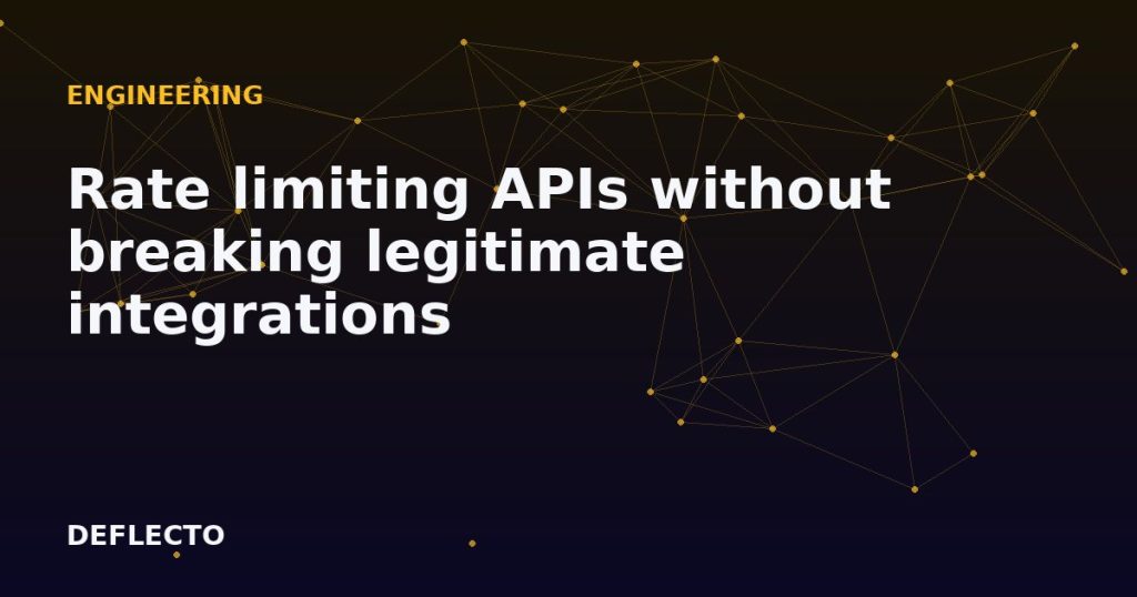 Rate limiting APIs without breaking legitimate integrations