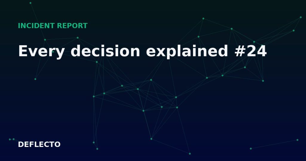 Every decision explained #24