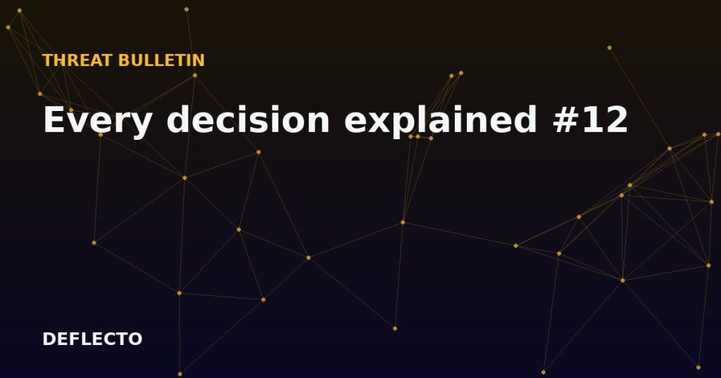 Every decision explained #12